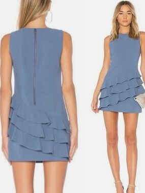 ALICE + OLIVIA CLIVE RUFFLE DRESS SZ 6